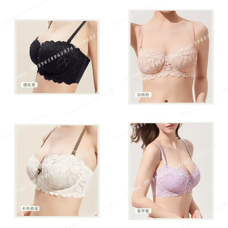 Bralette Wireless Soft - Women Plus Size French Lace Bralette