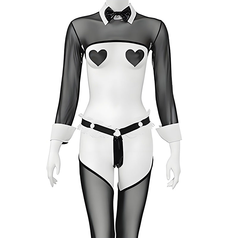 Anime Bunny Maid Uniform Mesh  - Garter Belt Set 评论和价格