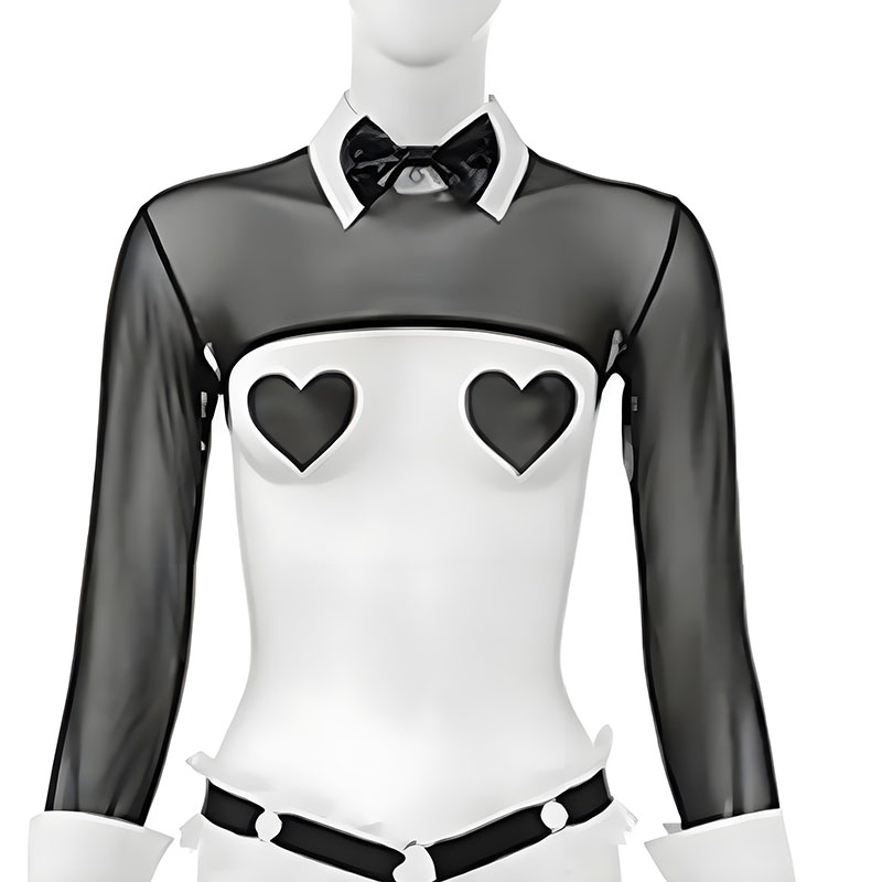Anime Bunny Maid Uniform Mesh  - Garter Belt Set 评论和价格