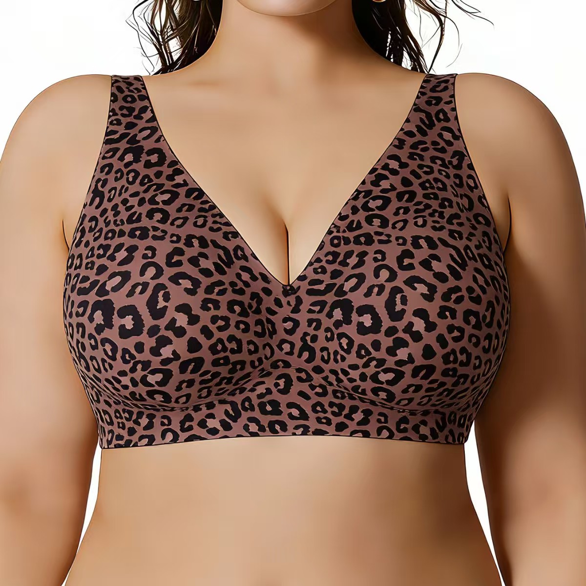 Leopard Print Wireless Push-Up - Bralette Wireless Soft 评论和价格