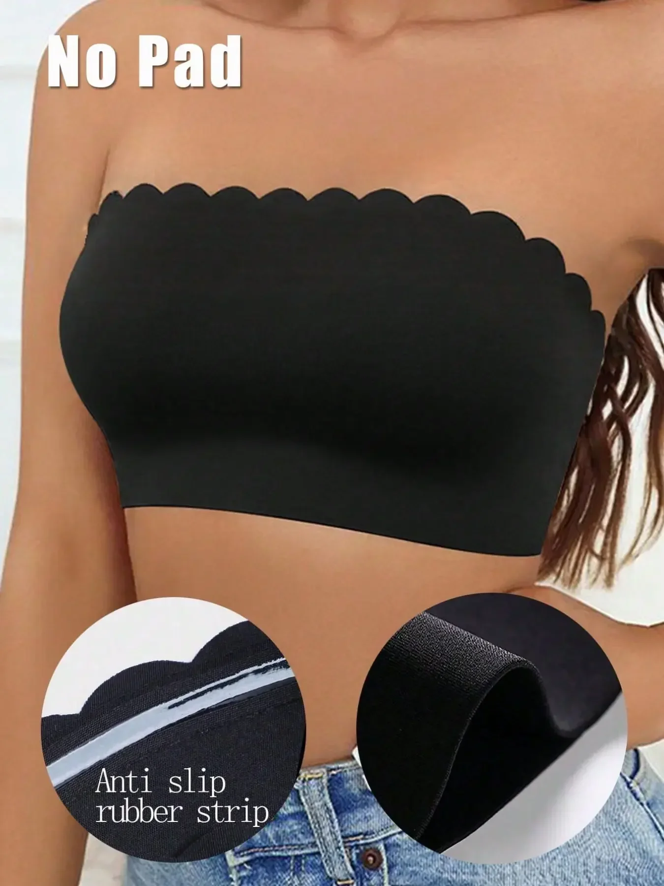 Women's Strapless Bra, Seamles - Bralette Wireless Soft 评论和价格