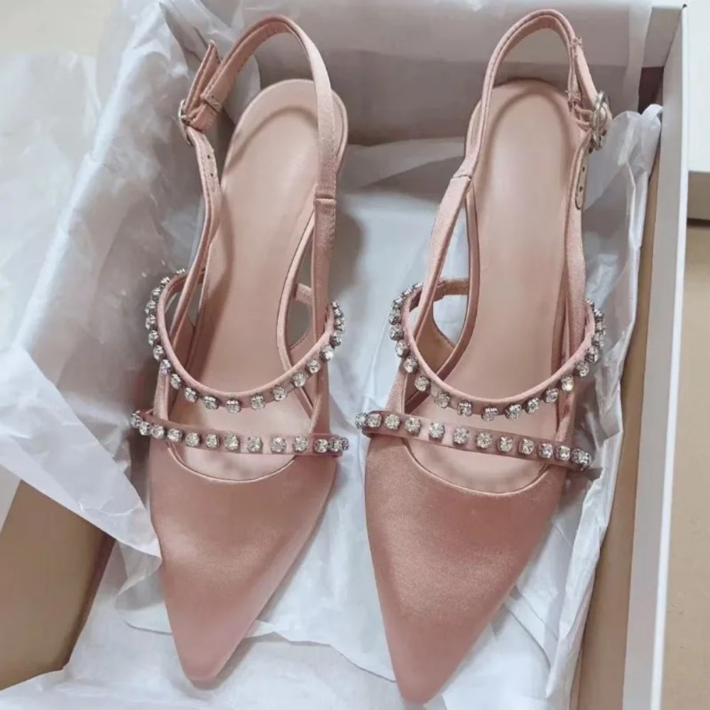 Fashion Women's Sandals Pink S - Slip Dress Satin 评论和价格